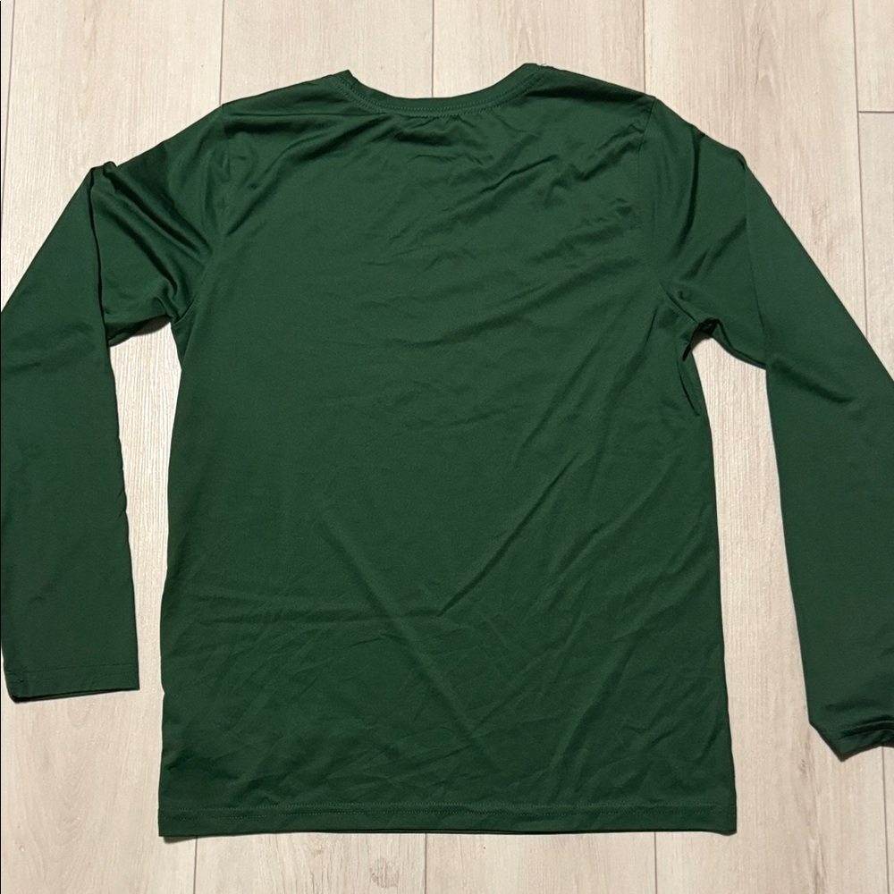Nike Kid’s Green Milwaukee Bucks Basketball Long Sleeve Shirt Dri-Fit Size Large - Picture 4 of 7